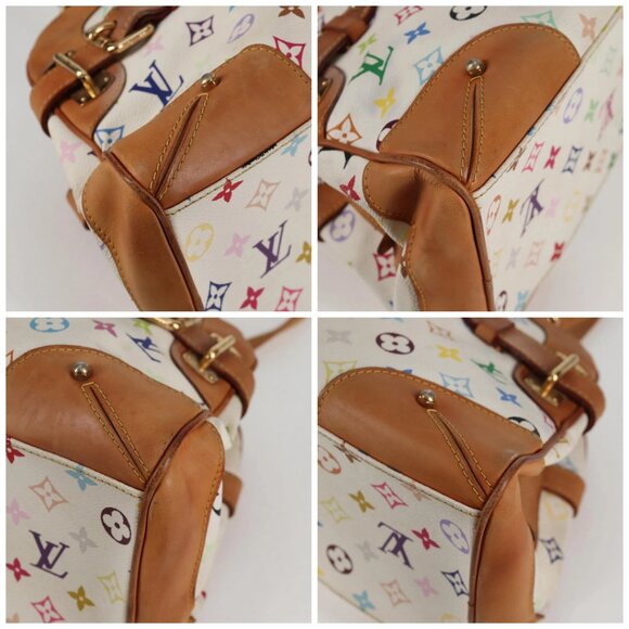 LOUIS VUITTON Monogram Multicolor Claudia Hand Bag White M40193 LV Auth 125340V - Picture 15 of 16